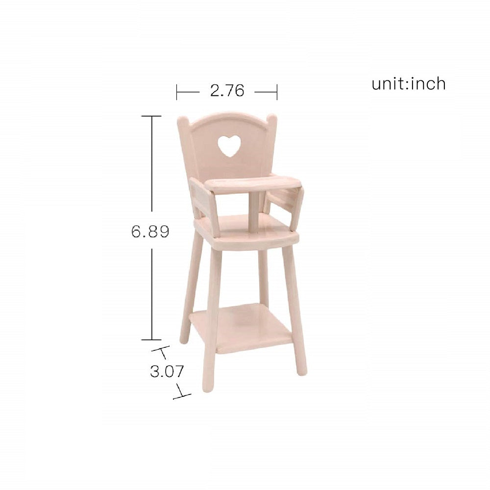 Baby Chair Dollhouse-White 1/6 Scale for 1/12 Dolls Dollhouse Miniature
