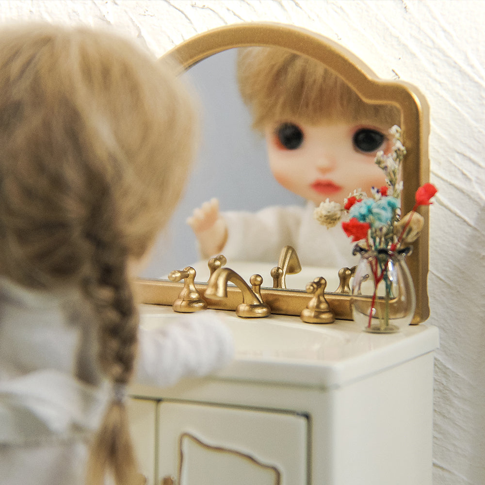 Bathroom Sink Dollhouse -White 1/12 Scale Dollhouse Miniature
