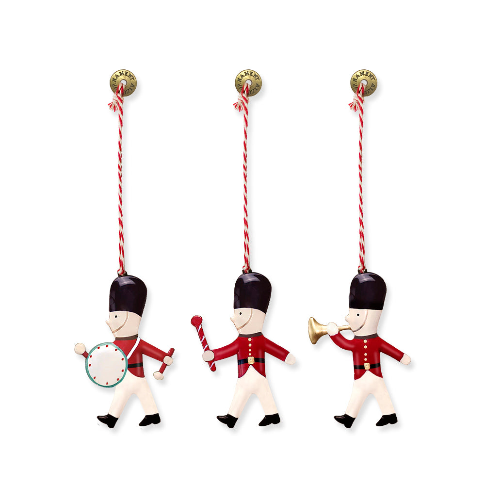 2022 Christmas Ornaments - Soldier Set 3 Pcs Metal Double Sided Crafts