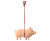 クリスマスの装飾品 - 金属のピンクの豚、動物ペンダント吊り下げ装飾