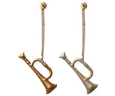 Christmas Ornaments - Trumpet Set 2Pcs Metal Double Sided Crafts