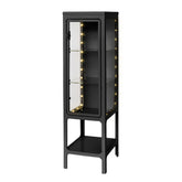 Display Cabinet - Black 1/6 Scale Dollhouse Miniature