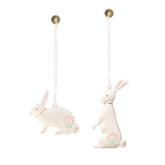 Christmas Ornaments -  Bunny Set 2pcs Metal Double Sided Crafts