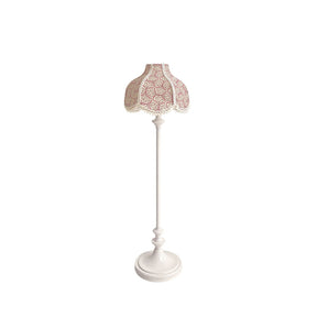 Flower Vintage Floor Lamp with Light -Red 1/6 Dollhouse Miniature Furniture