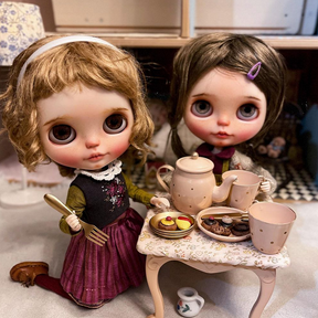 Mini Tea Set Toy Dollhouse Tea Set Tea Pot Cups Plates Miniature Furniture  Doll House Kit (Random)