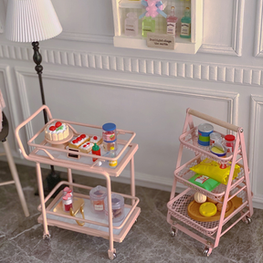 Triple Trolley Dollhouse - Pink 1/6 Scale Dollhouse Miniature