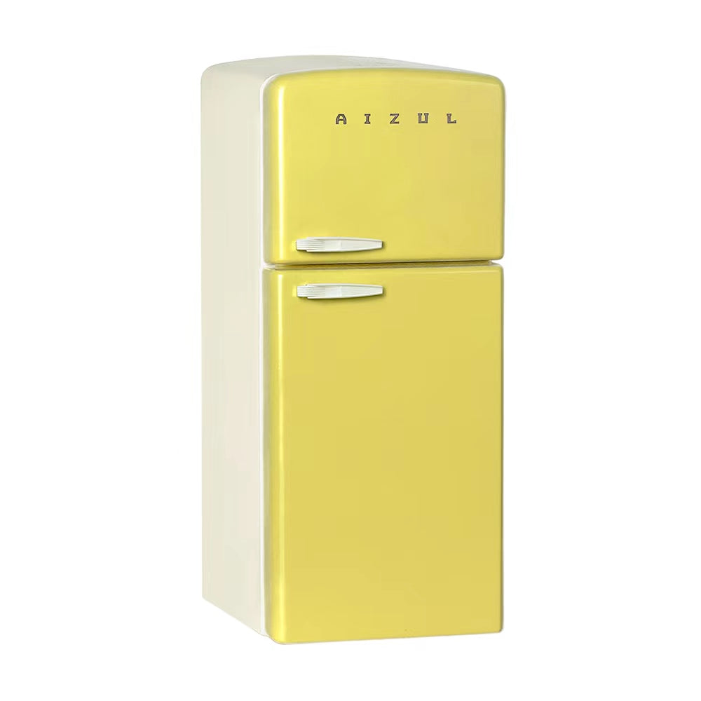 냉장고 인형의 집 - 노란색과 흰색 1/6 스케일 인형의 집 미니어처