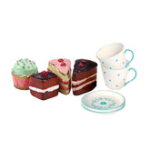 Tea and Cake set 8pcs Dollhouse -1/6 Scale Dollhouse Miniature