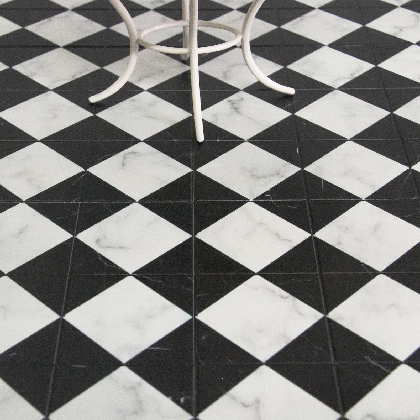 Double Side Floor-Black&White Floor Tile Dollhouse Miniature