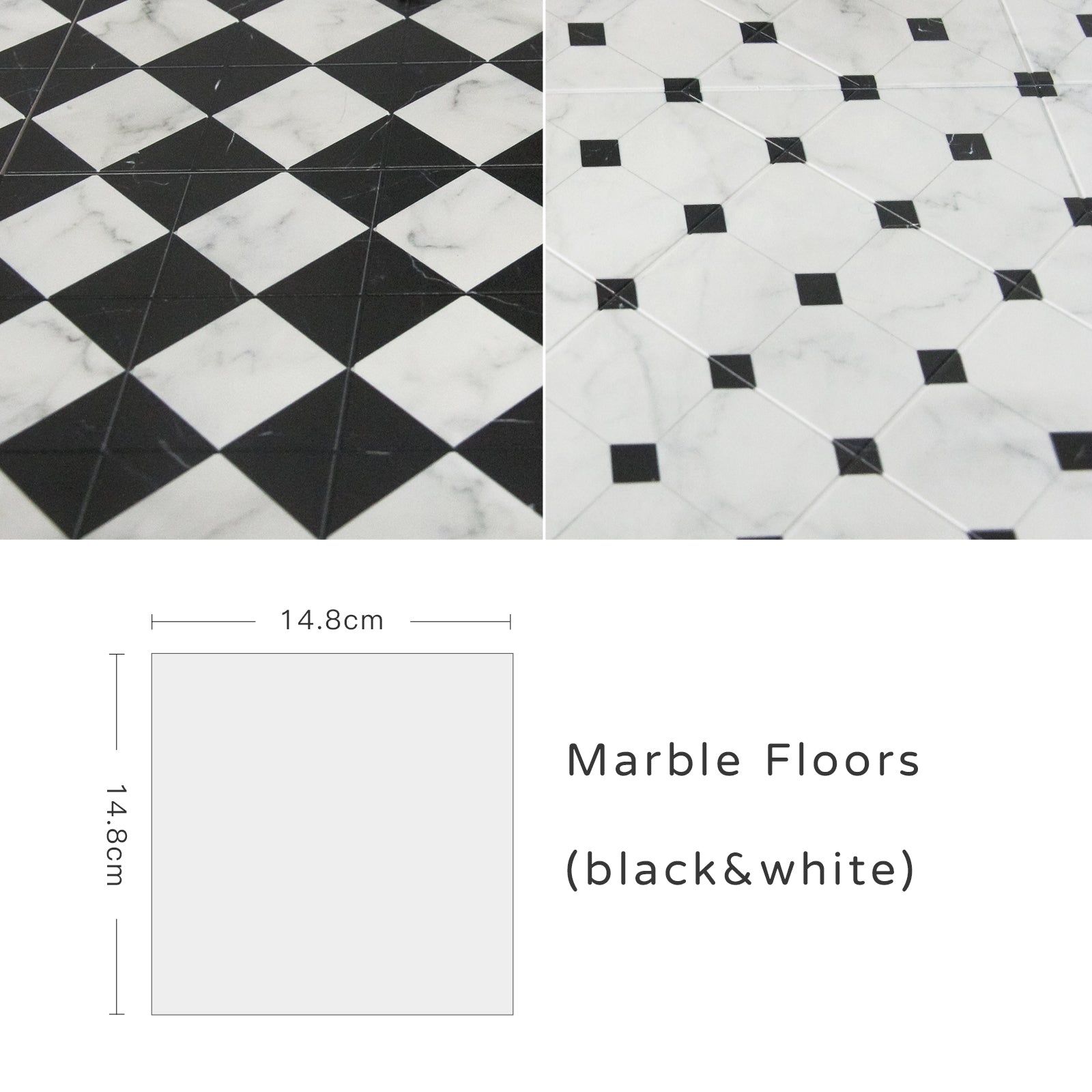 Double Side Floor-Black&White Floor Tile Dollhouse Miniature