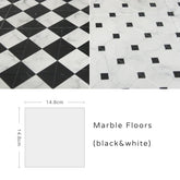 Double Side Floor-Black&White Floor Tile Dollhouse Miniature