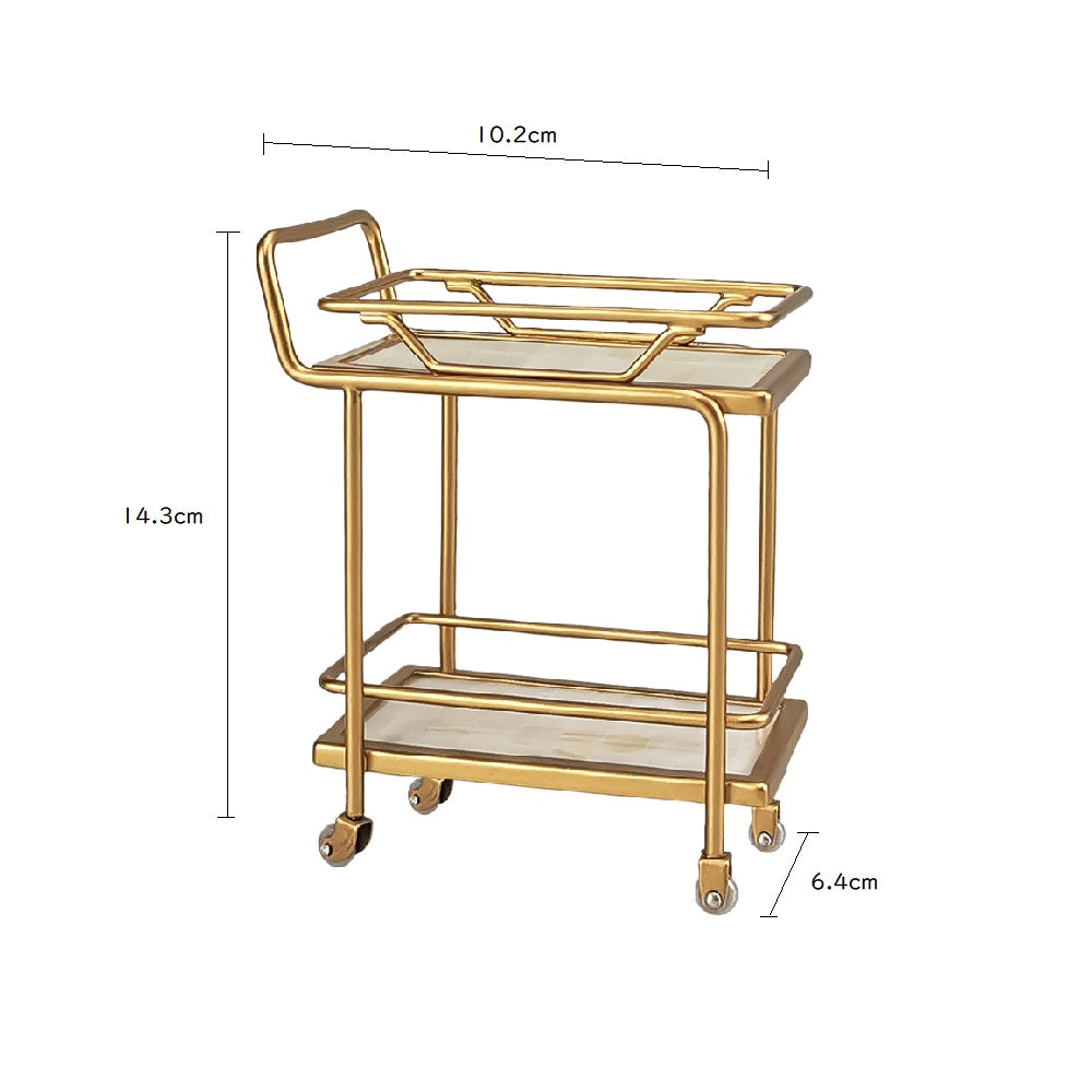 1/6 Scale Dolls House outlet Miniature Metal Cream Utility Cart