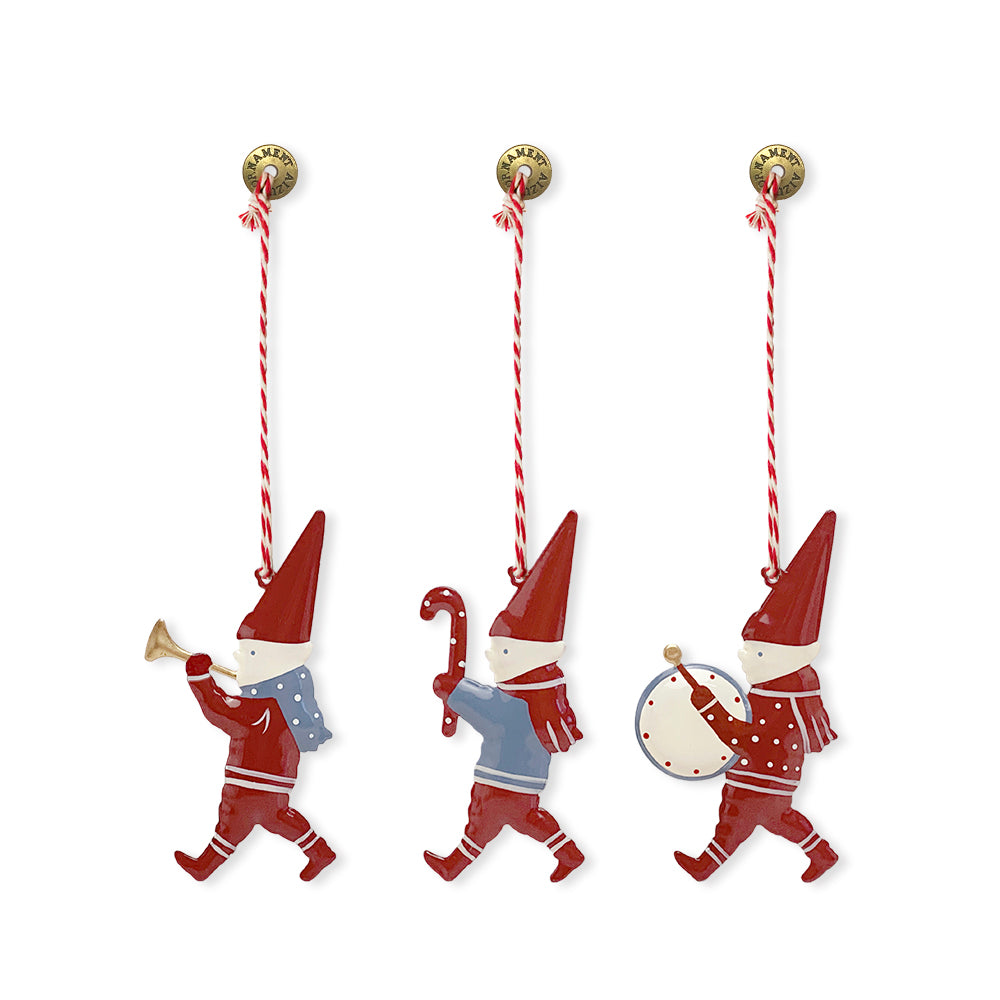 2022 Christmas Ornaments - Pixie Set 3 Pcs Metal Double Sided Crafts