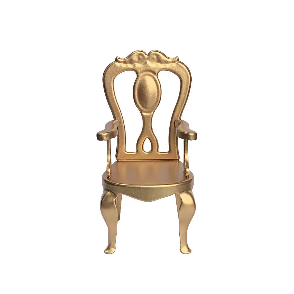 Princess Chair Dollhouse - Gold 1/12 Scale Dollhouse Miniature